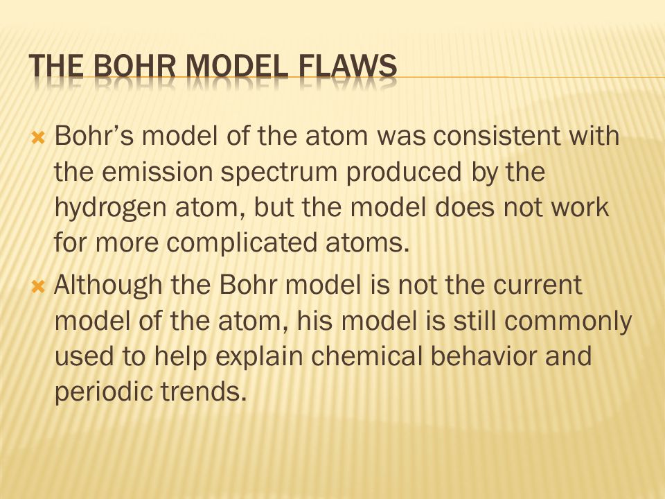 The Bohr Model Flaws