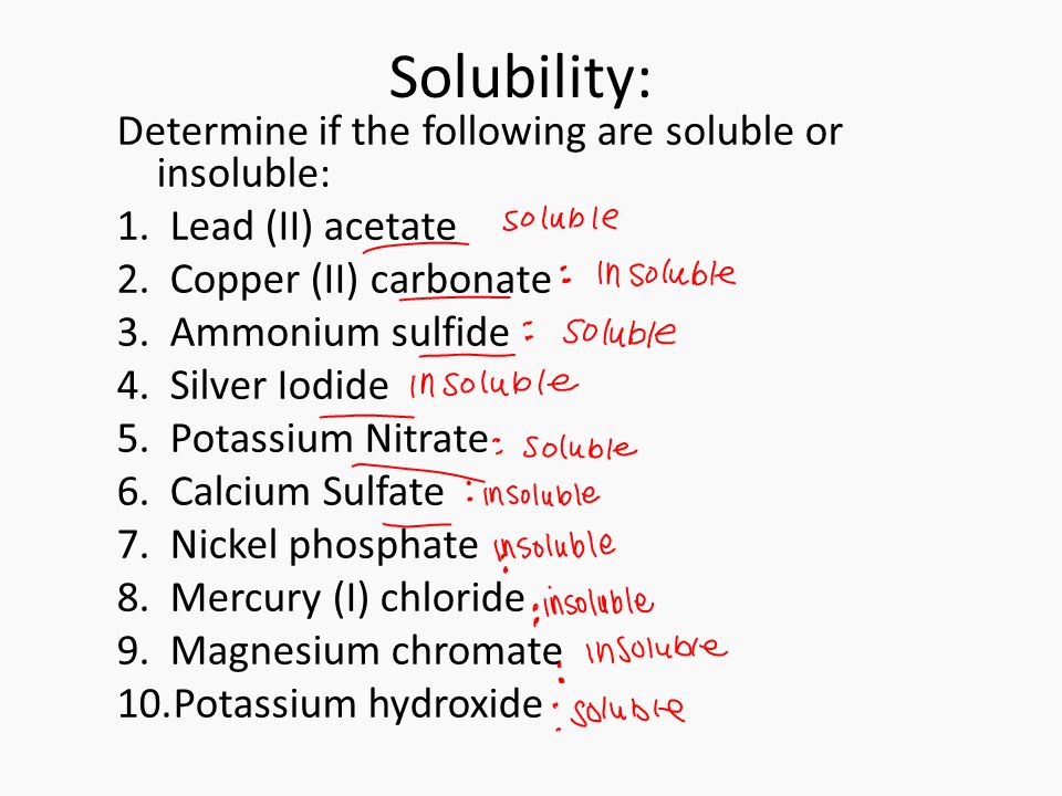 Including Solubility Rules Ppt Video Online Download