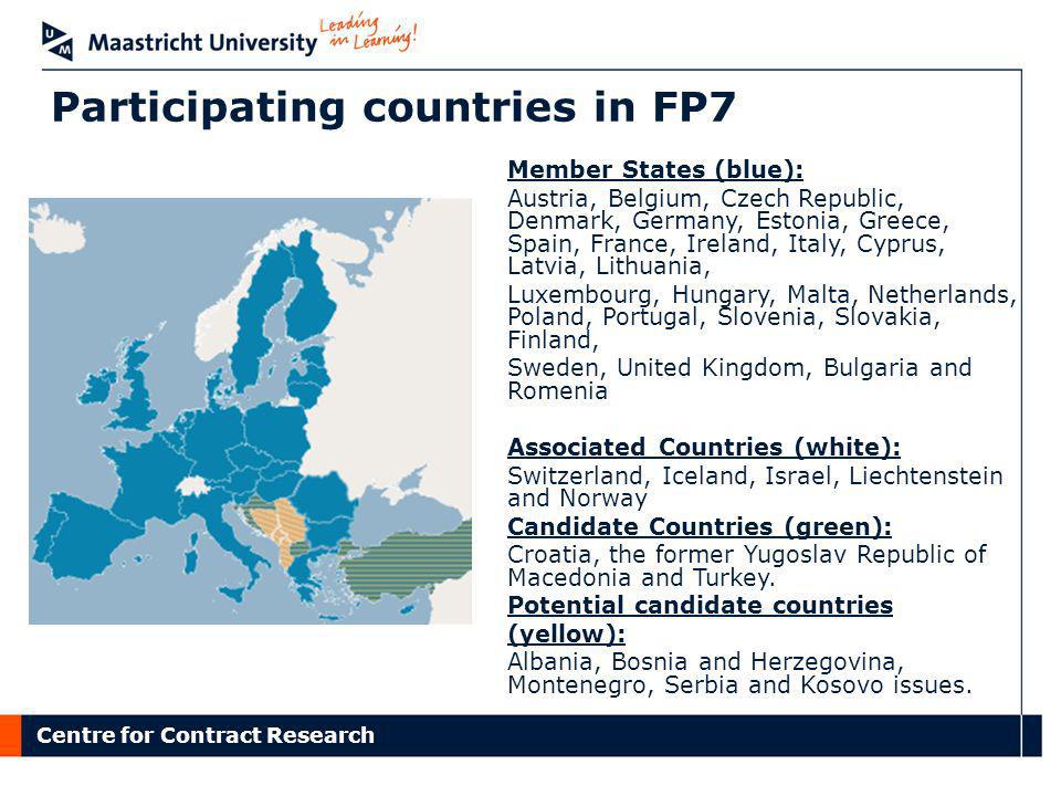 Participating countries in FP7