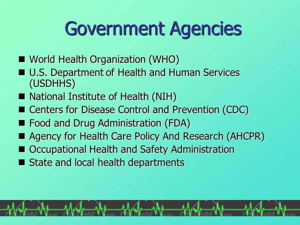 Government Agencies World Health Organization (WHO)