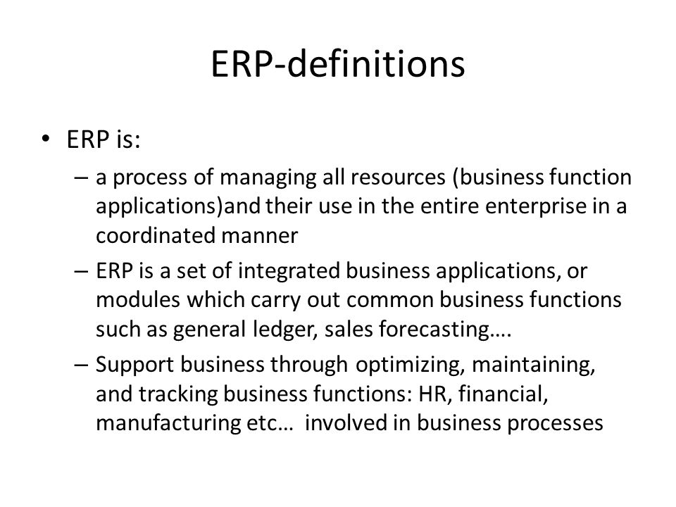 Enterprise systems 2 ERP. - ppt download