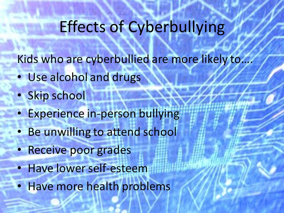 Effects of Cyberbullying