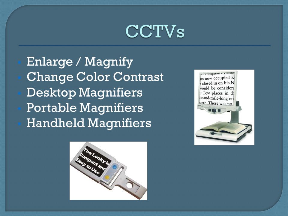 CCTVs Enlarge / Magnify Change Color Contrast Desktop Magnifiers