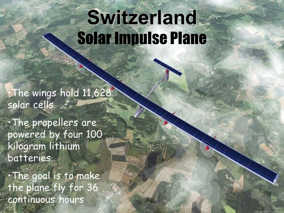 Switzerland Solar Impulse Plane