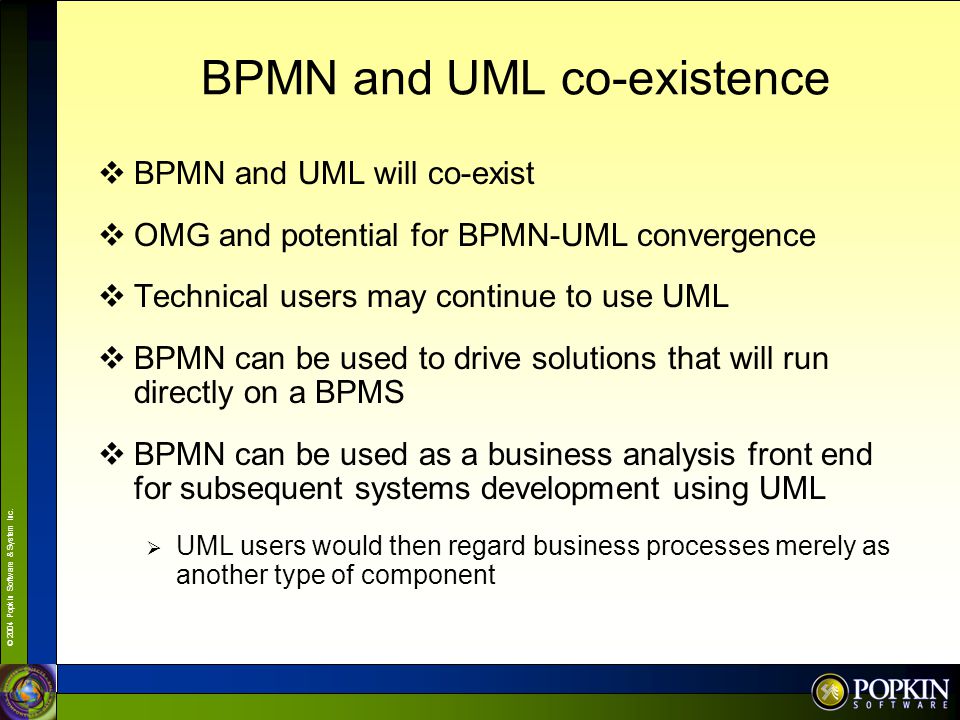 BPMN and UML co-existence