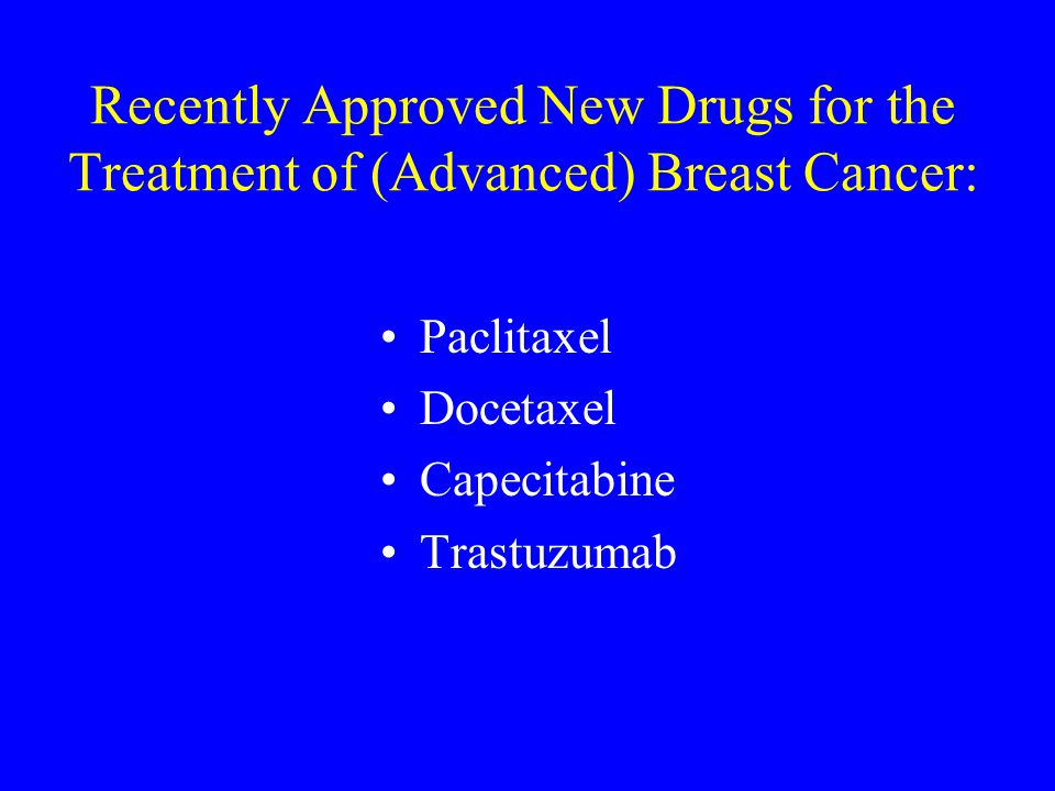 Recently Approved New Drugs for the Treatment of (Advanced) Breast Cancer:
