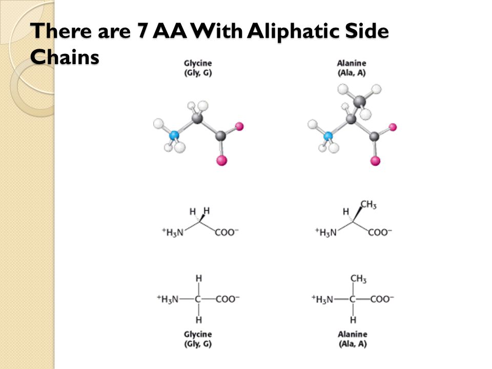 There are 7 AA With Aliphatic Side Chains