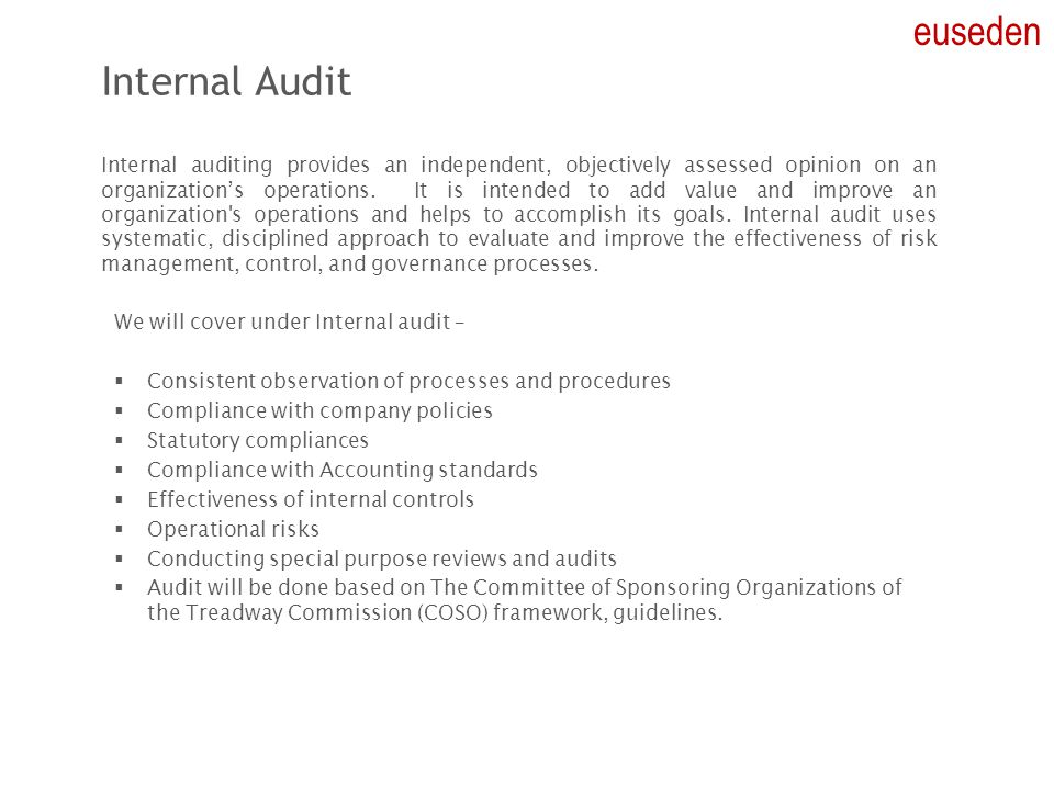 euseden Internal Audit