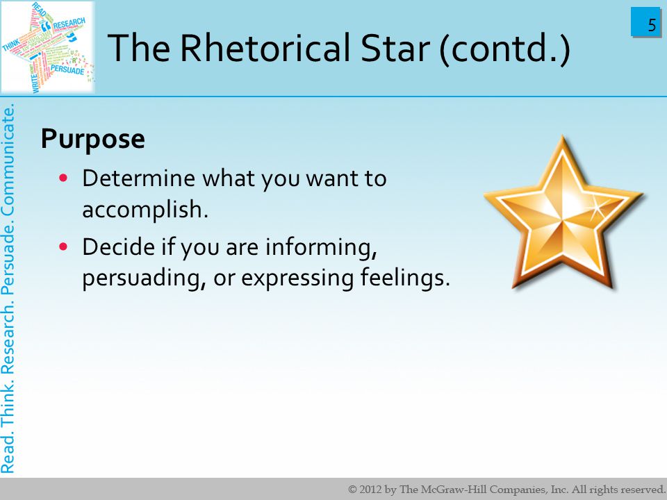 The Rhetorical Star (contd.)