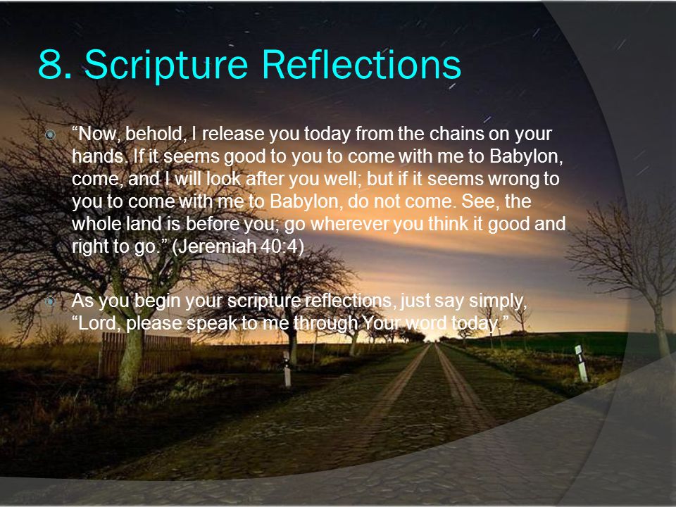 8. Scripture Reflections