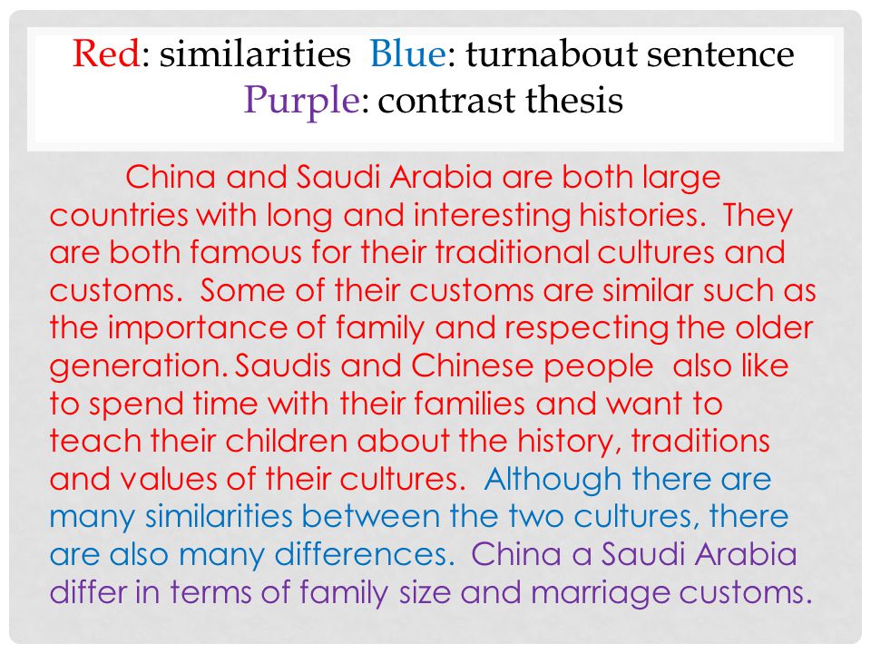 compare and contrast introduction sample