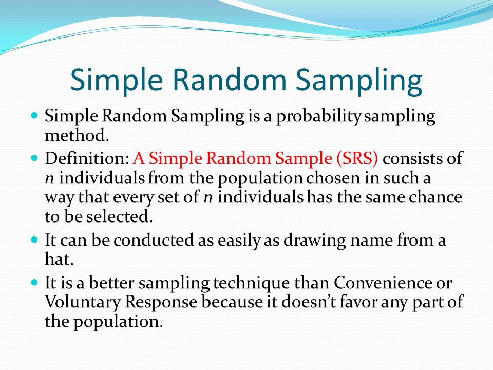 Simple method. Simple Random Sample. Simple Random sampling. Simple Random Sample is. Convenience sampling.
