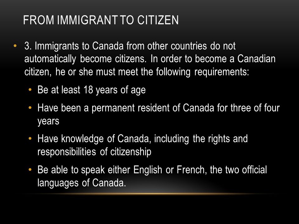 From immigrant to citizen