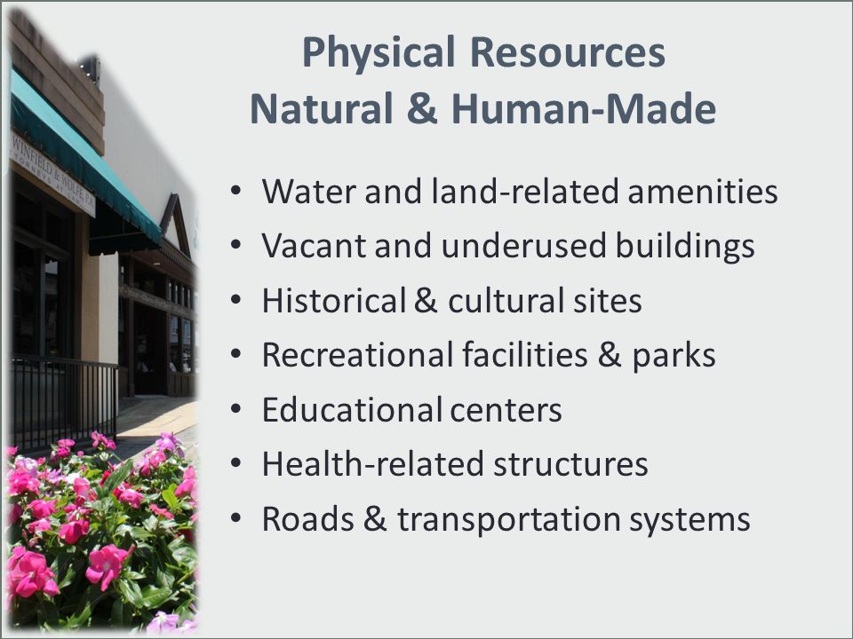 Physical Resources Natural & Human-Made