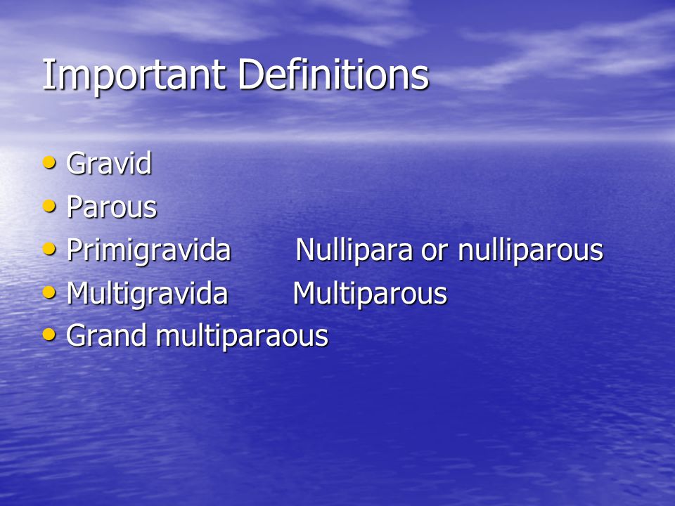 Important Definitions