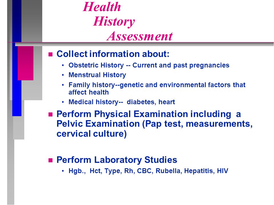 Health History Assessment