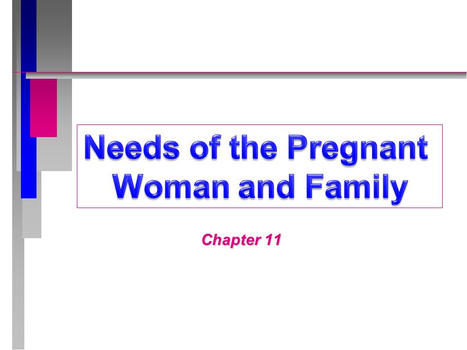 Needs of the Pregnant Woman and Family
