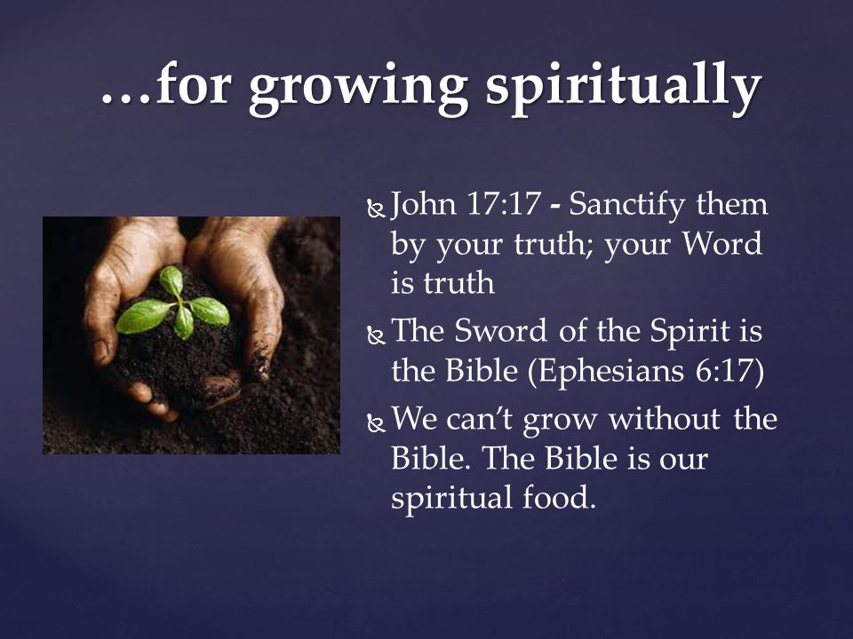…for growing spiritually