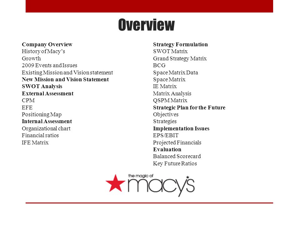 Macy S Organizational Structure Chart