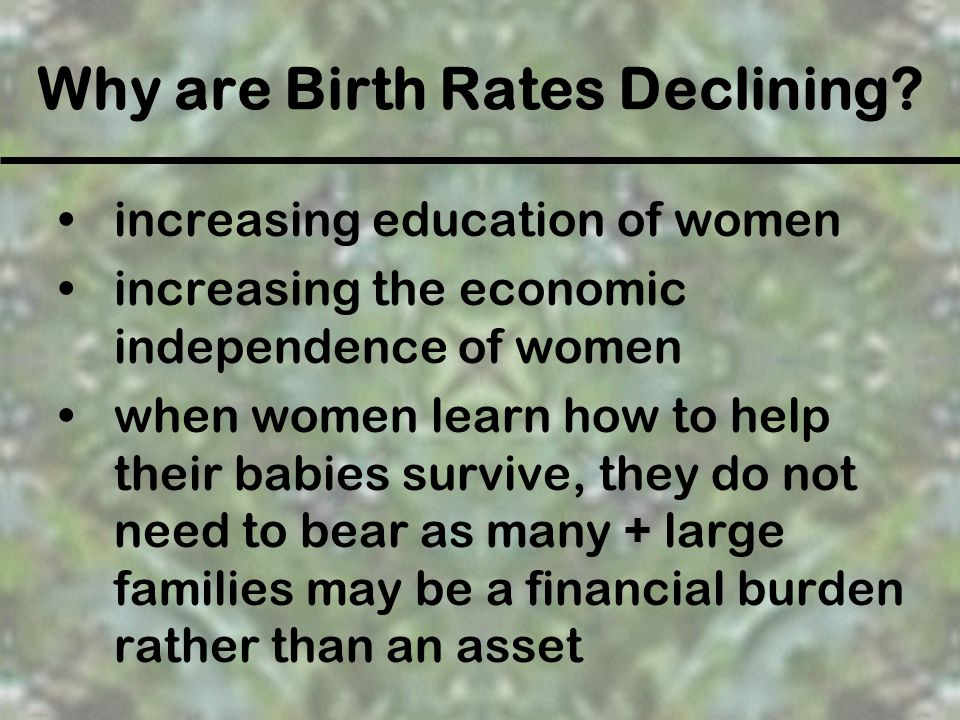 Why are Birth Rates Declining