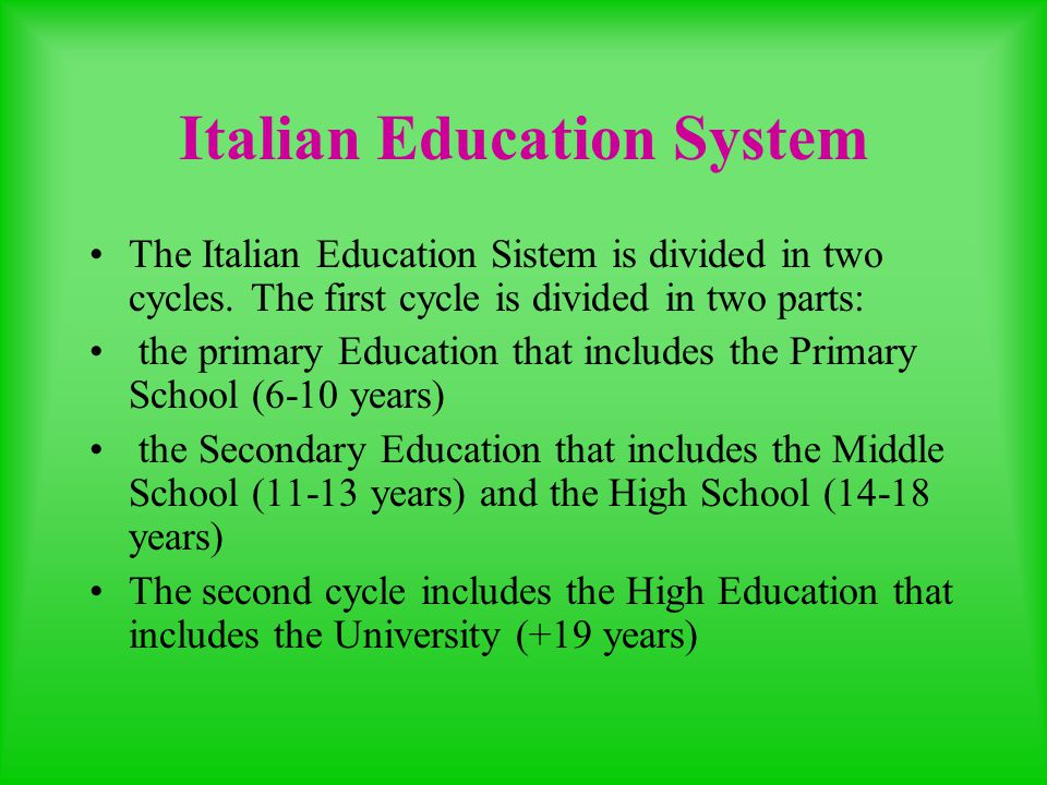 Italian Education System