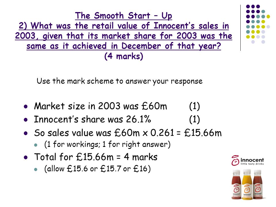 Use the mark scheme to answer your response