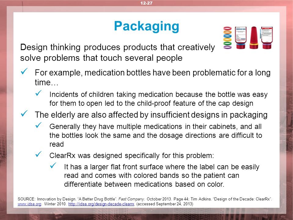 Packaging Design thinking produces products that creatively solve problems that touch several people.