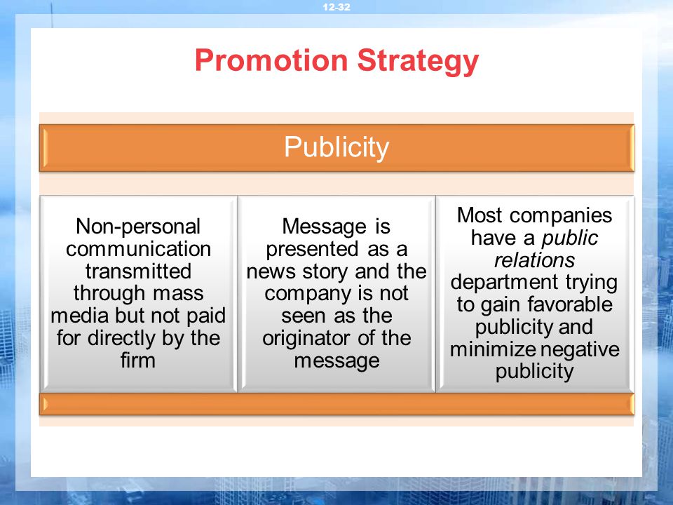 Promotion Strategy Publicity