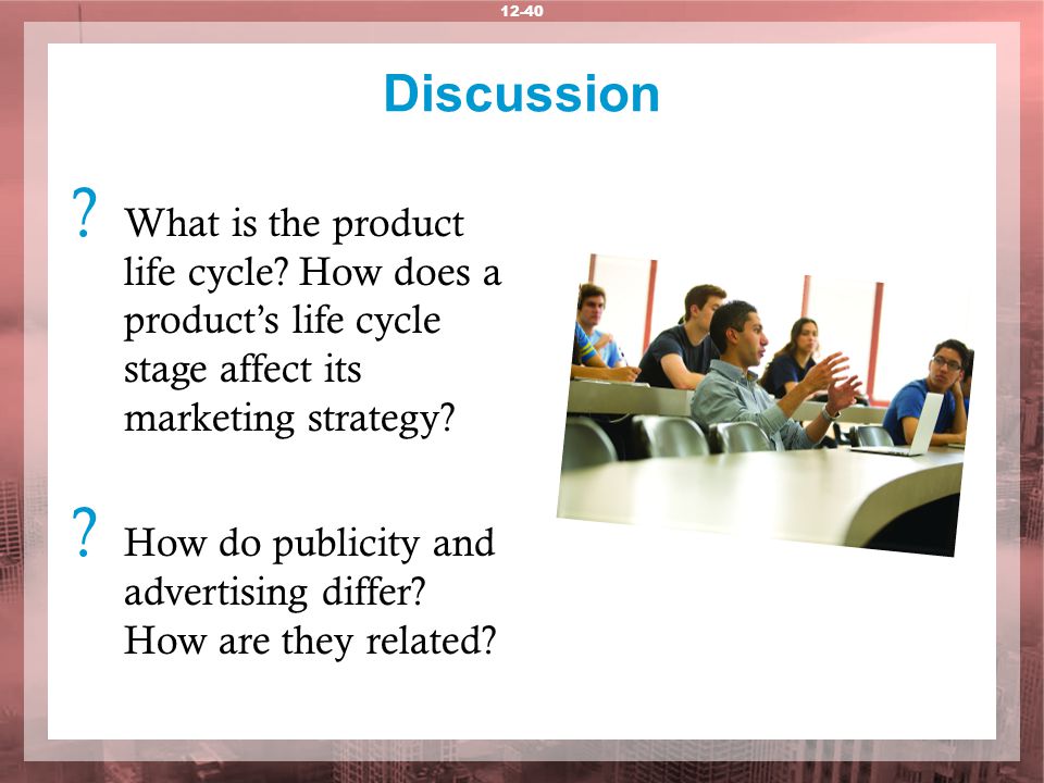 Discussion What is the product life cycle How does a product’s life cycle stage affect its marketing strategy