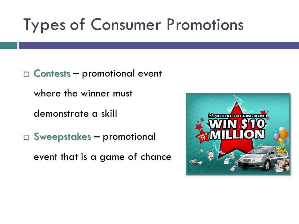 Types of Consumer Promotions
