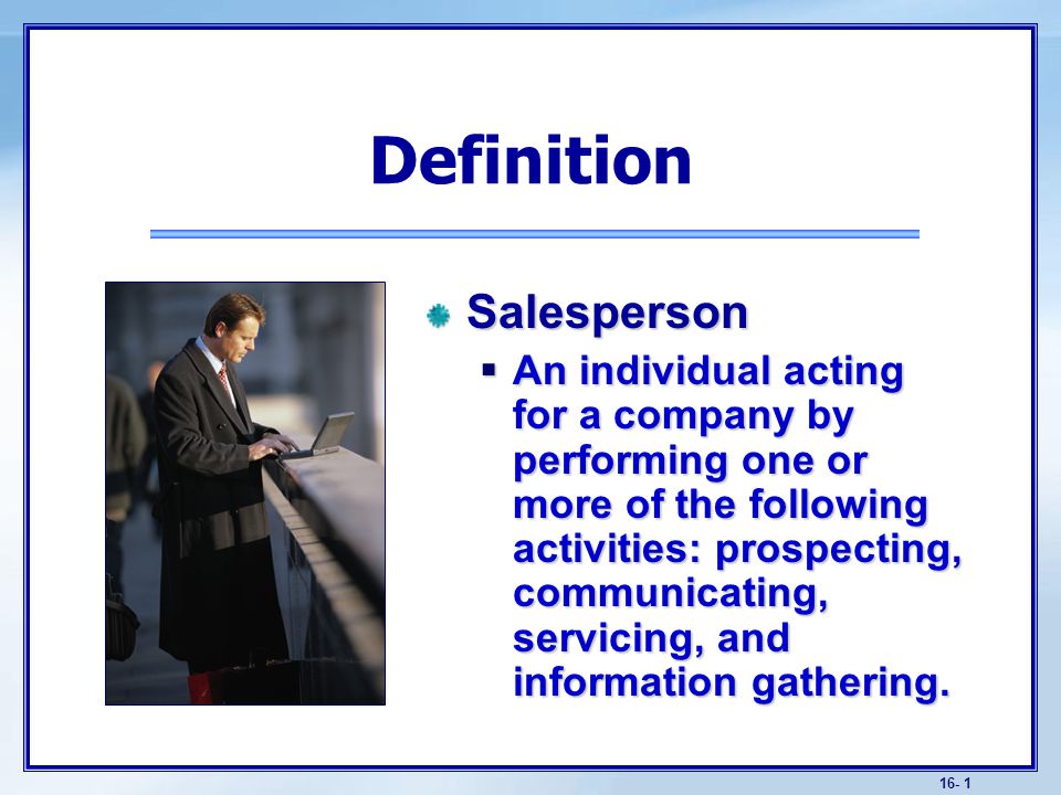 Salespeople Have Many Names