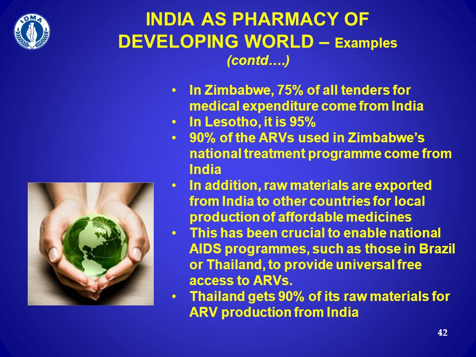 INDIA AS PHARMACY OF DEVELOPING WORLD – Examples (contd….)