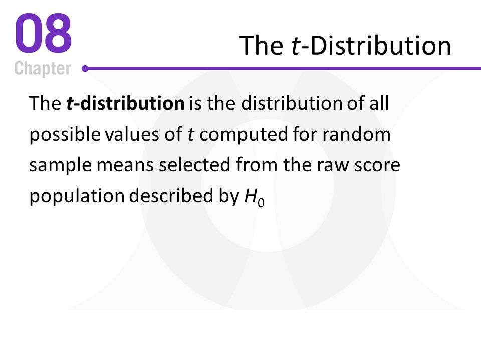 The t-Distribution