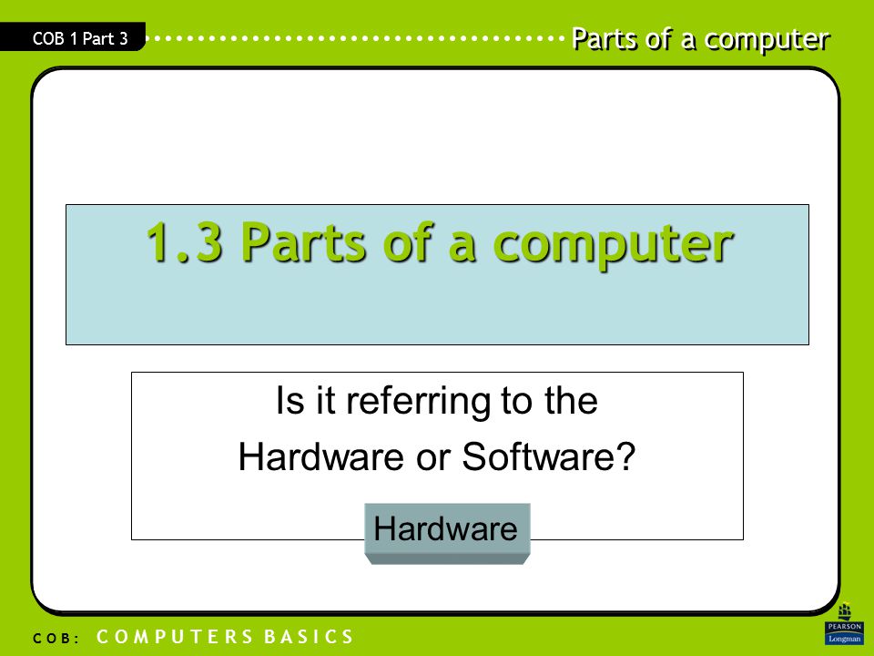 Is it referring to the Hardware or Software