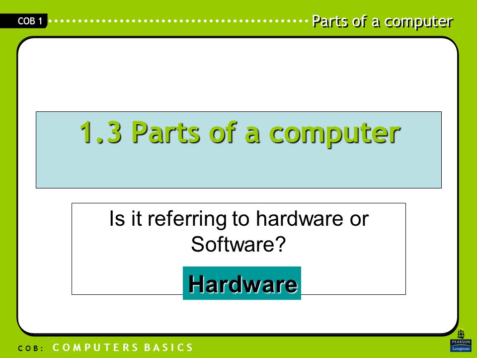 Is it referring to hardware or Software