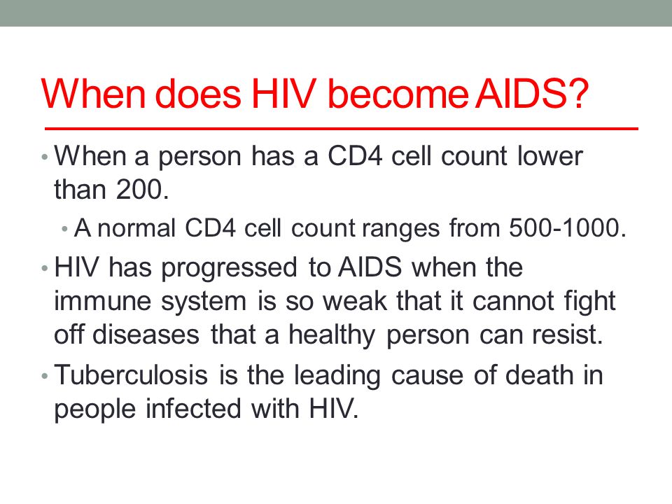 When does HIV become AIDS