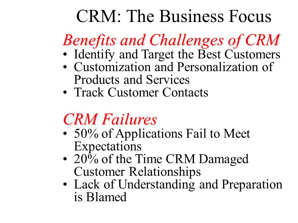 CRM: The Business Focus