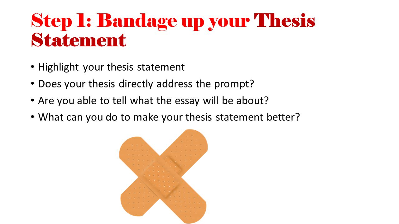 Step 1: Bandage up your Thesis Statement