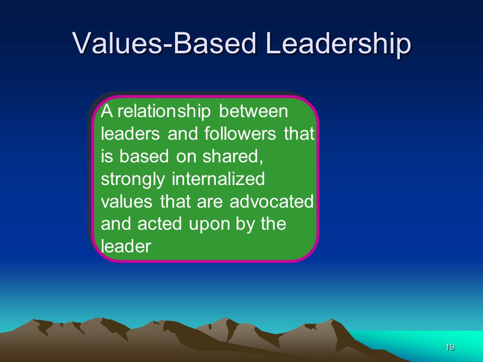 Values-Based Leadership