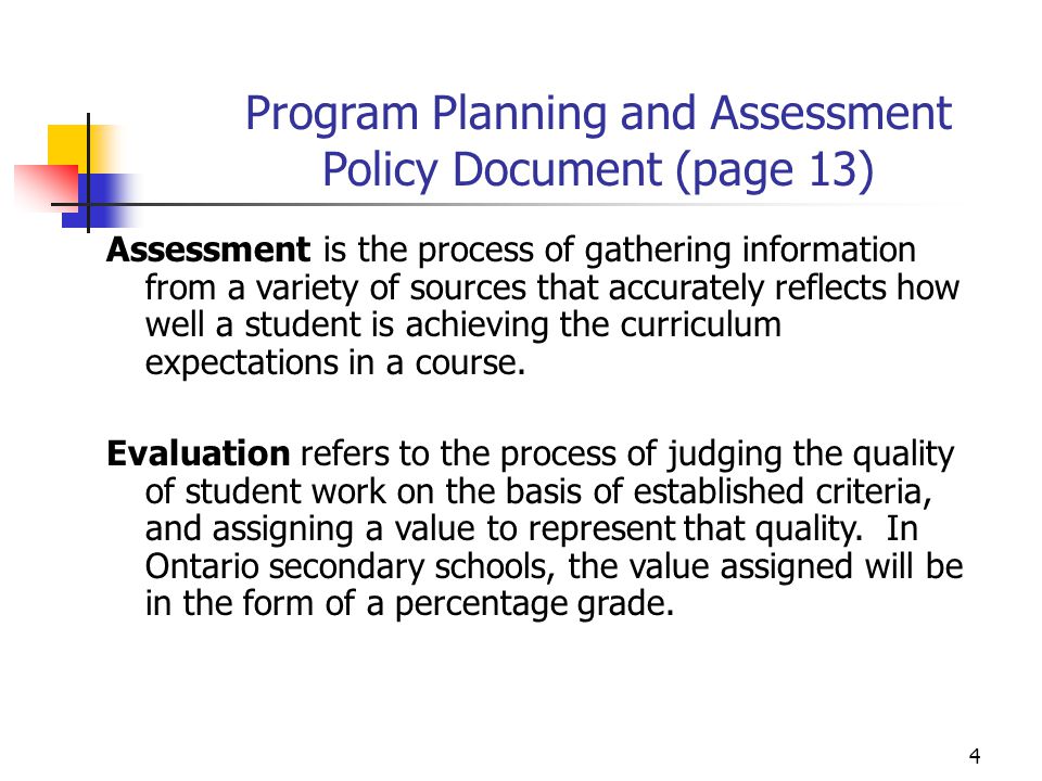 Program Planning and Assessment Policy Document (page 13)