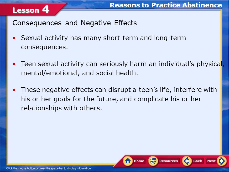 Reasons to Practice Abstinence
