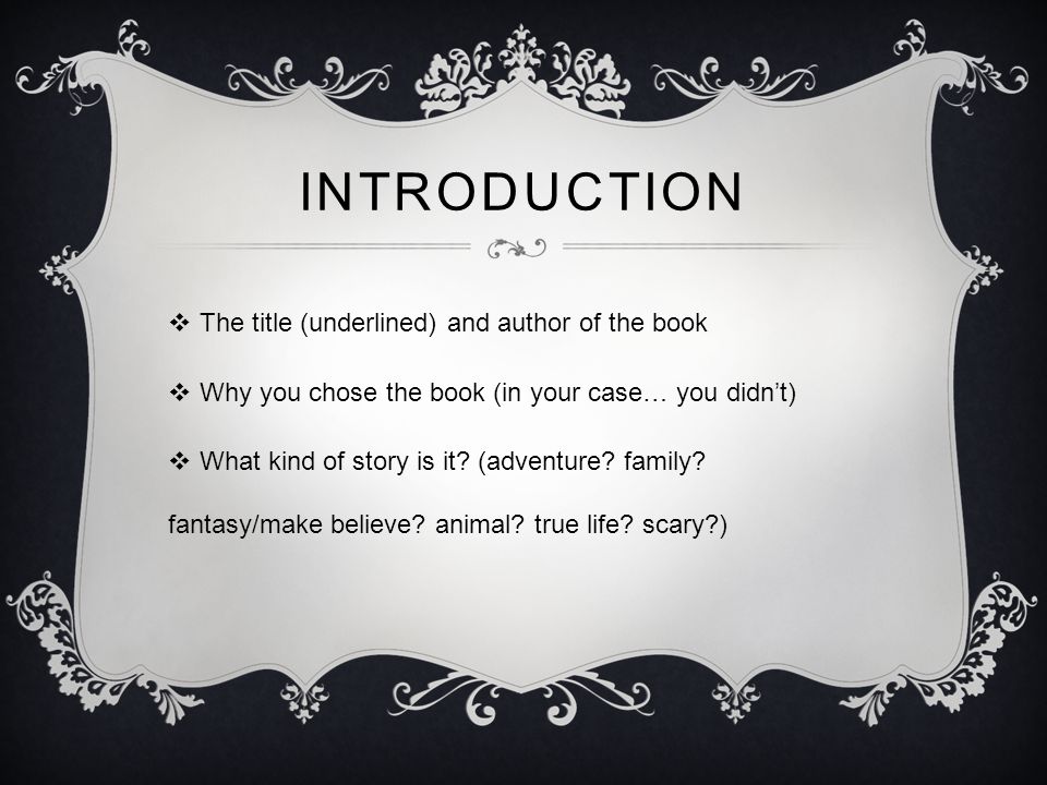 Introduction In A Book