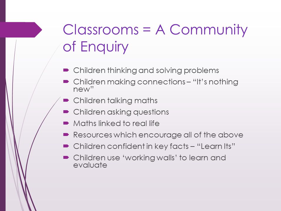 Classrooms = A Community of Enquiry