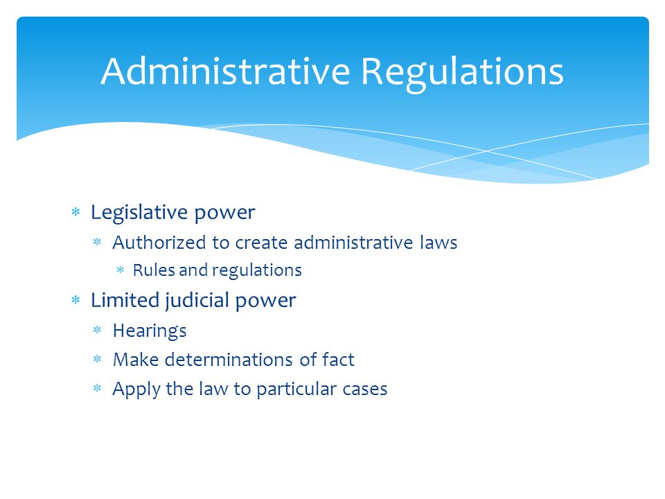 Administrative Regulations