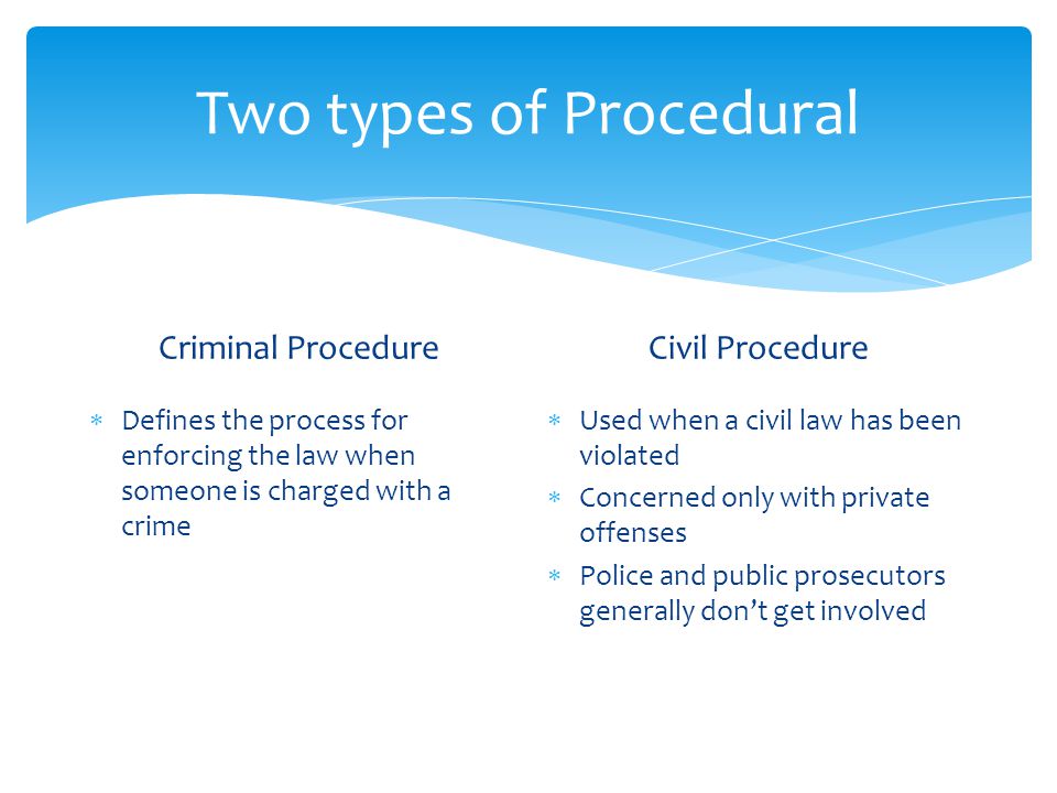 Two types of Procedural