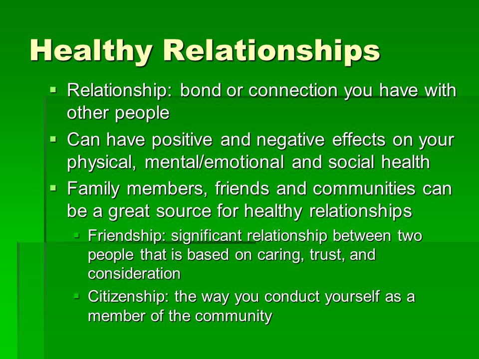 how to have a healthy relationship