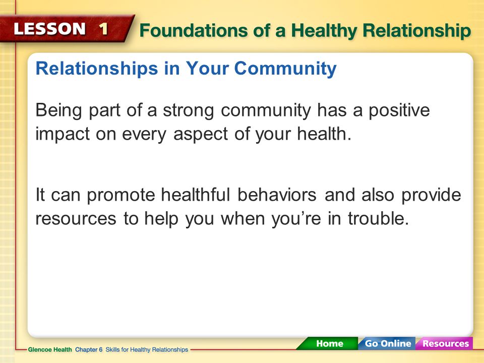 Relationships in Your Community