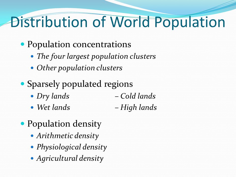 Distribution of World Population