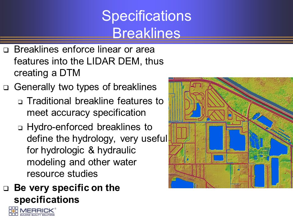 Specifications Breaklines