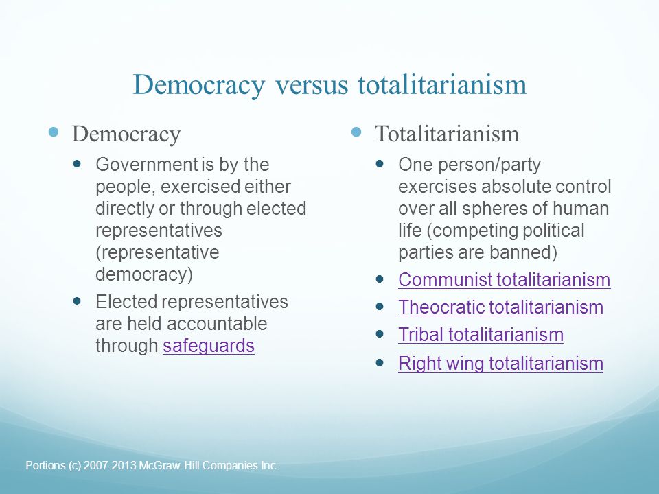 democracy vs totalitarianism